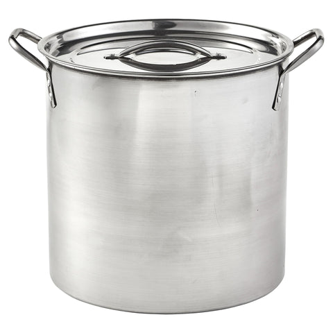 IMUSA front view of 16-quart pot showing capacity and sturdy construction benefit