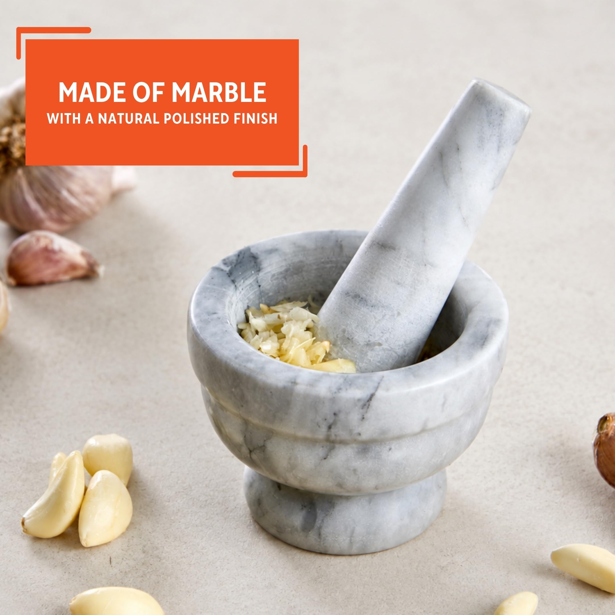 IMUSA interior of mortar highlighting smooth bowl for easy grinding