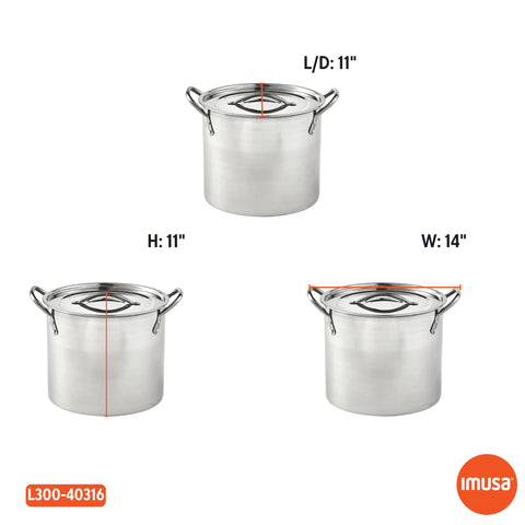 IMUSA stainless surface detail emphasizing easy-clean and lasting finish benefit