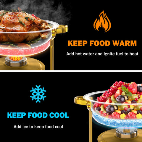 IMXSUMDA chafing dish in-use at buffet station keeping food warm and presentable