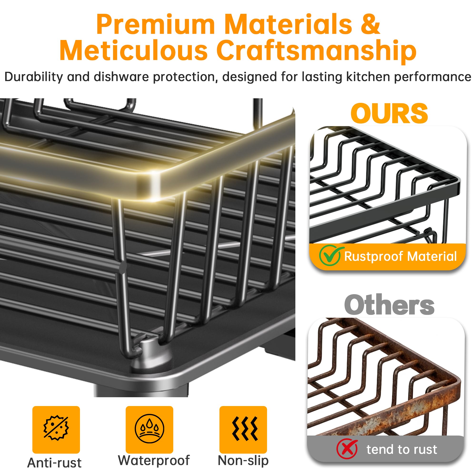 IMXSUMDA loaded with plates and cups maximizing vertical drying