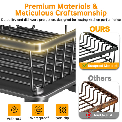 IMXSUMDA loaded with plates and cups maximizing vertical drying