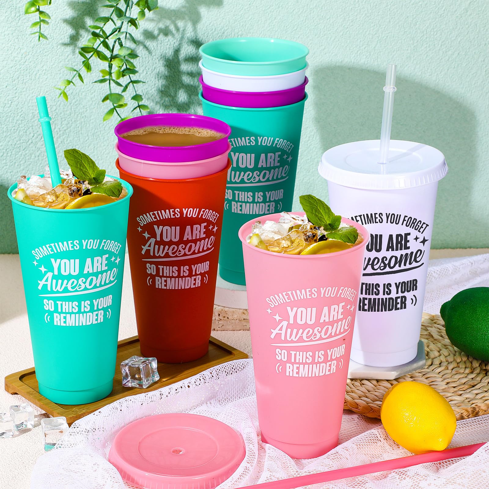 Inbagi tumblers displayed on teacher appreciation table for easy gift giving