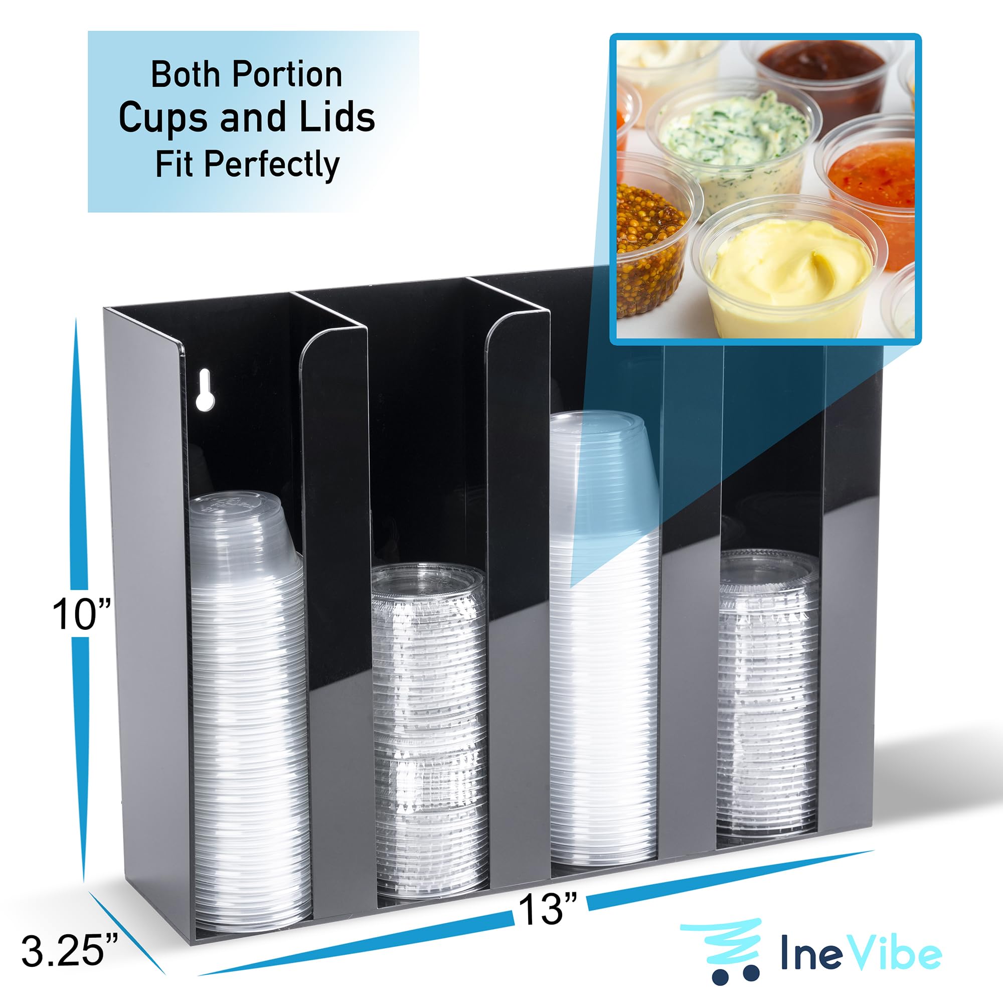 Inevibe close-up of black acrylic finish highlighting durable construction and easy cleaning