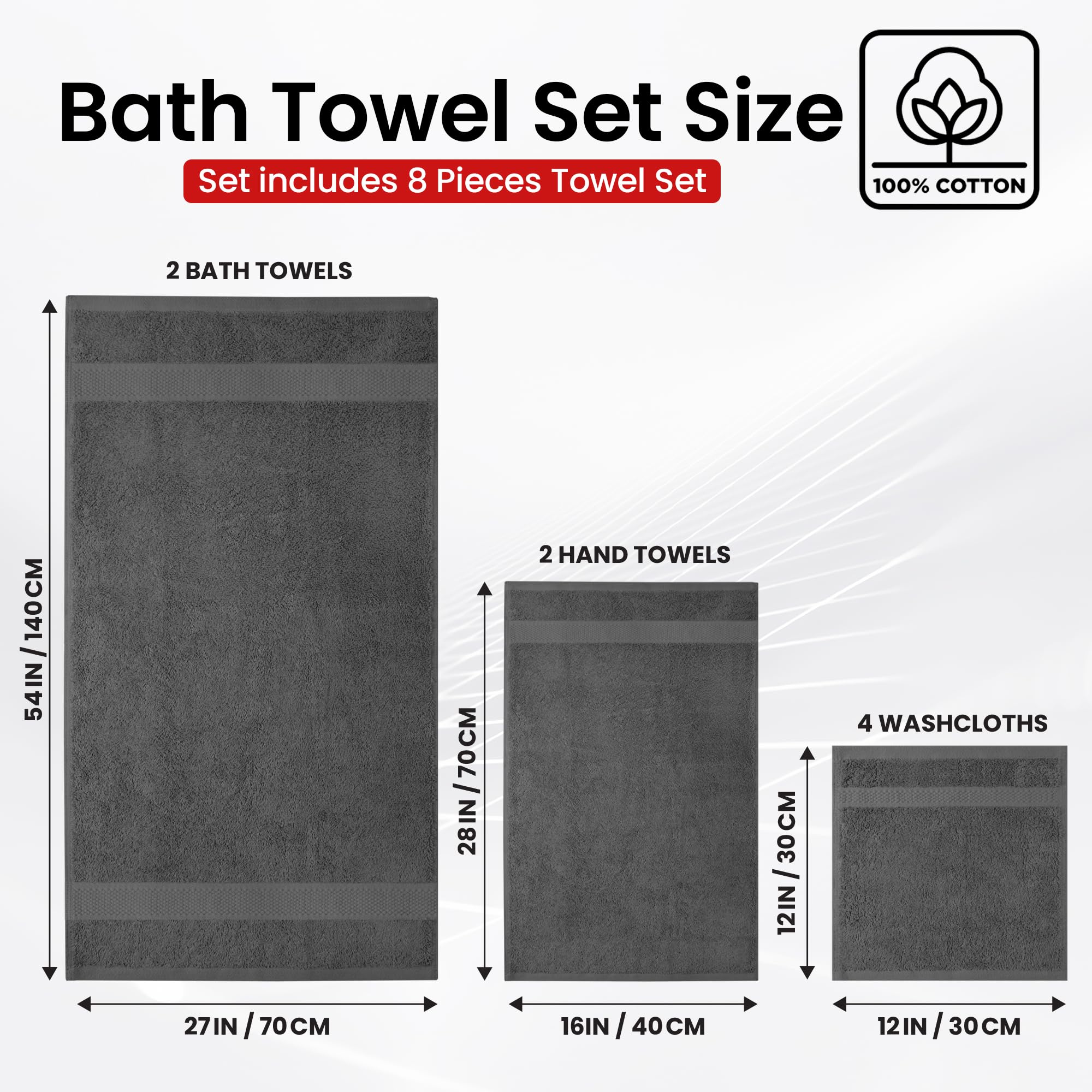 Infinitee Xclusives bath towel hung on rack showing absorbency and drape