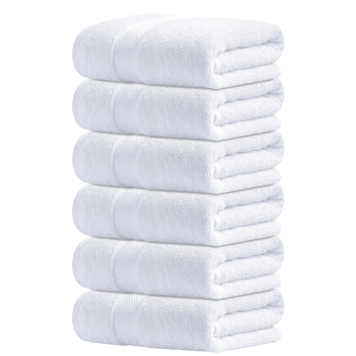 Infinitee Xclusives front stacked towels showing coordinated gray set and neat presentation
