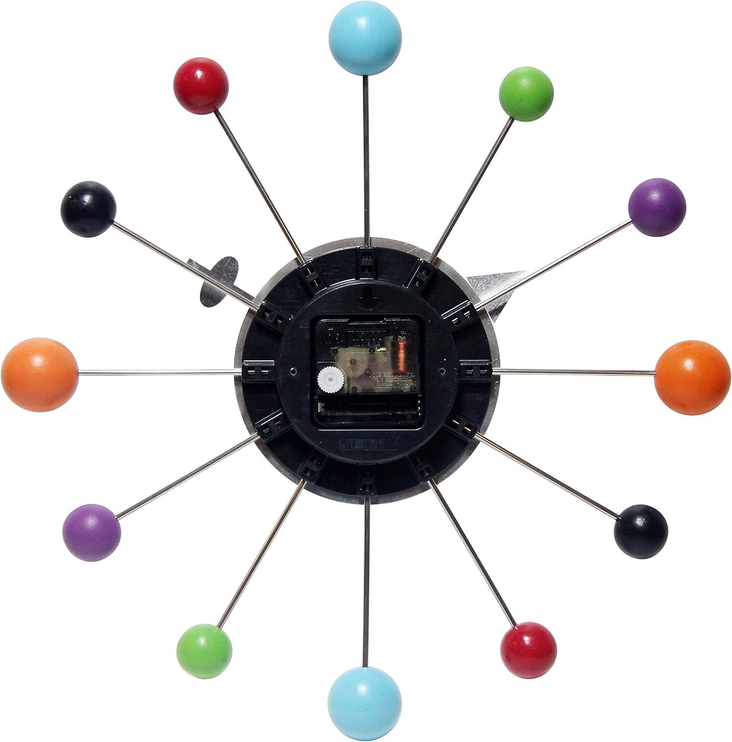 Infinity Instruments close-up of multicolor orbiting orbs highlighting texture and visual contrast