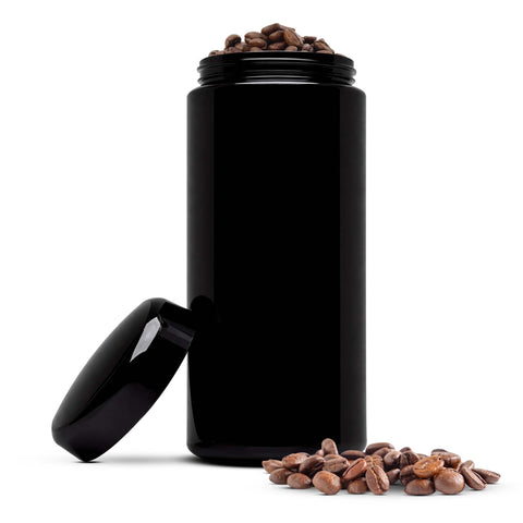 Infinity Jars front view of 1L canister showing sleek design and airtight benefit
