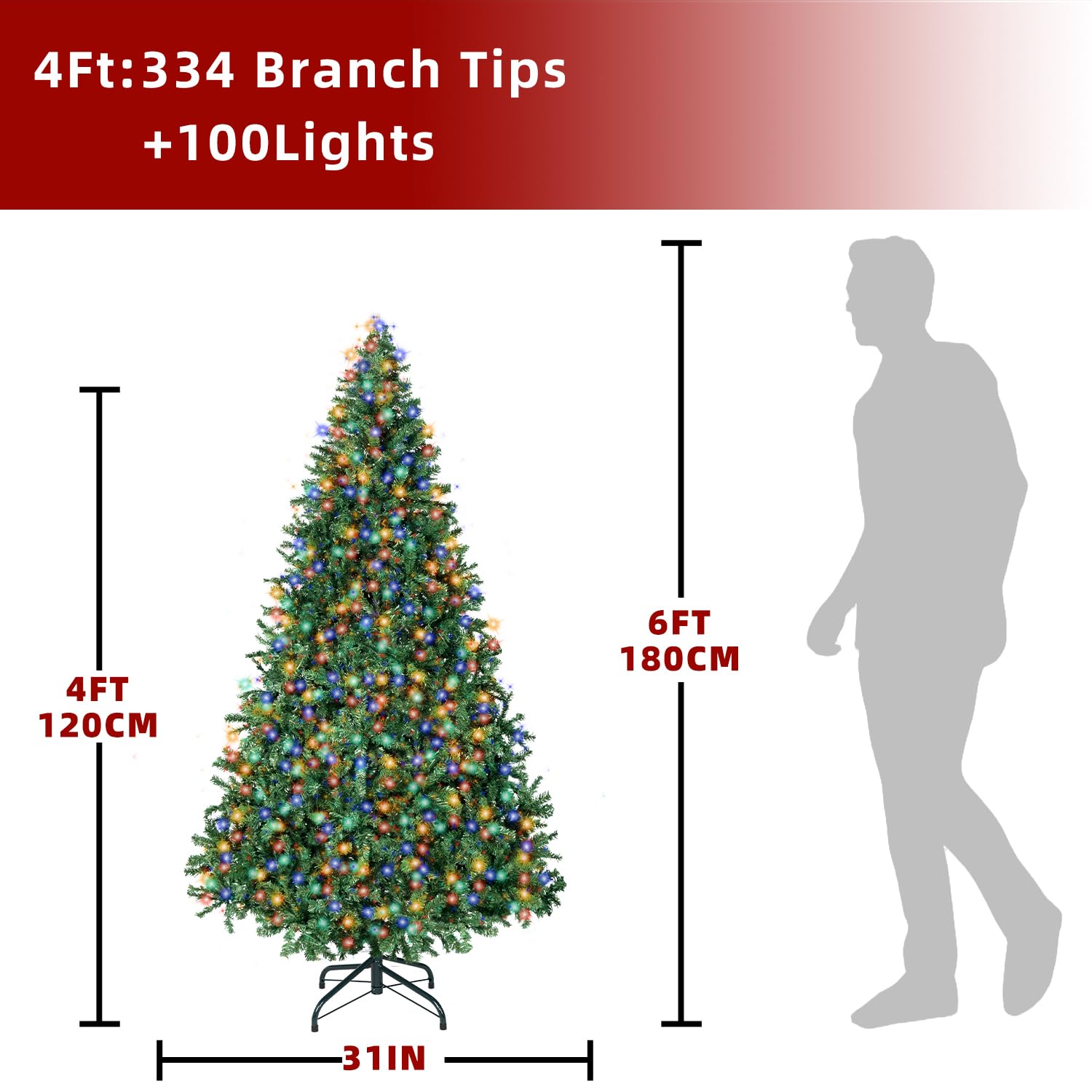 inin detail of 334 branch tips offering ornament space