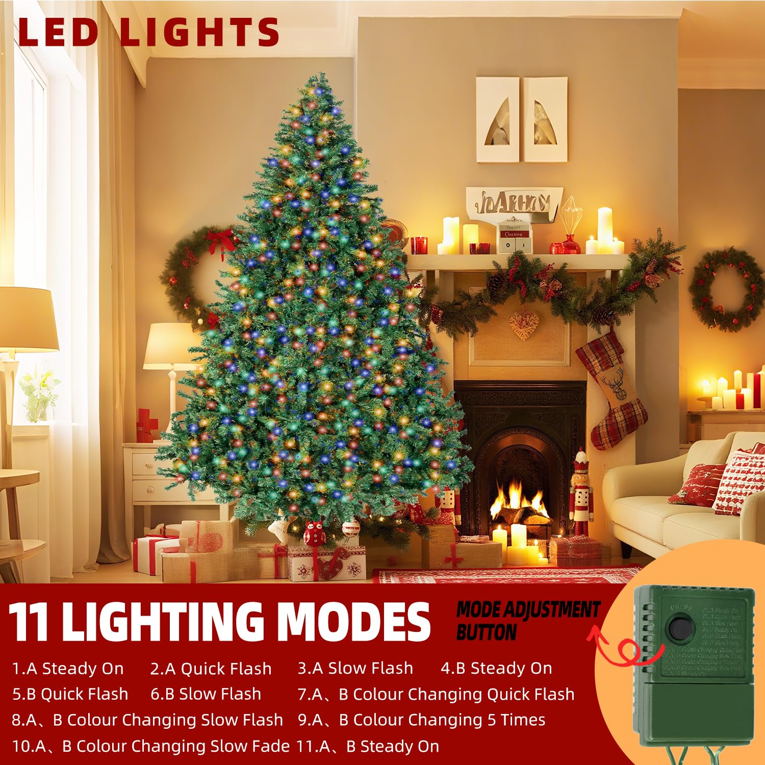 inin decorated tree in living room creating cozy holiday ambience