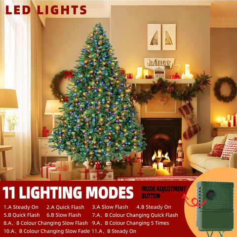 inin decorated tree in living room creating cozy holiday ambience