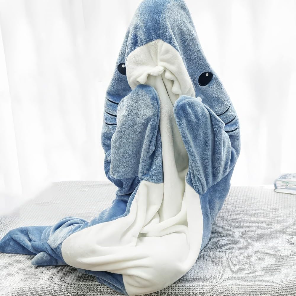 inkArts shark plush texture detail highlights ultra-soft fabric comfort
