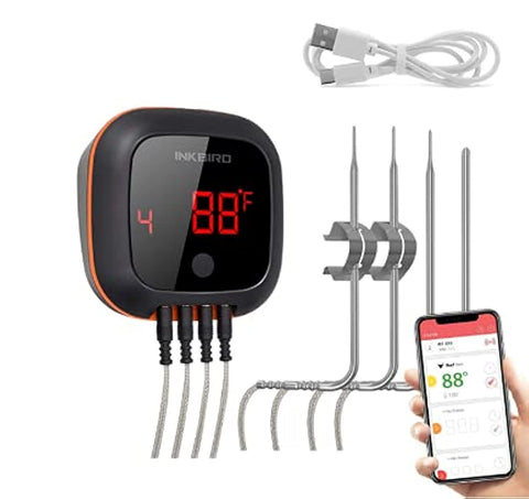 Inkbird front display showing temperatures and benefit of clear readings