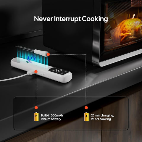 Inkbird mini by a backyard grill showing remote monitoring while entertaining guests
