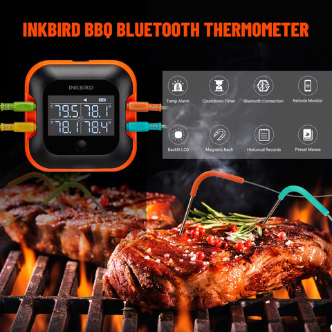 Inkbird colored probes and wires organized for easy identification and accurate tracking