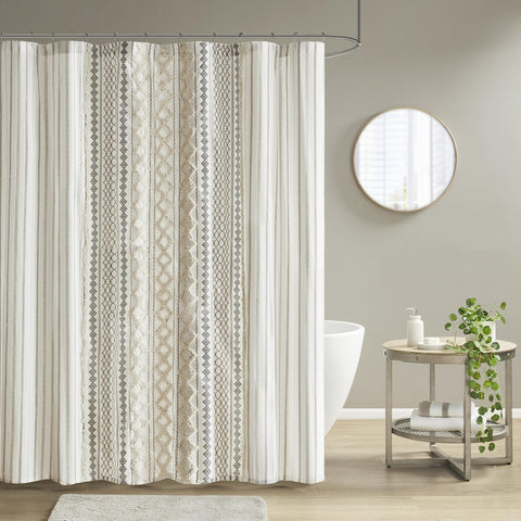 INK+IVY front view of ivory curtain shows style and drape benefit