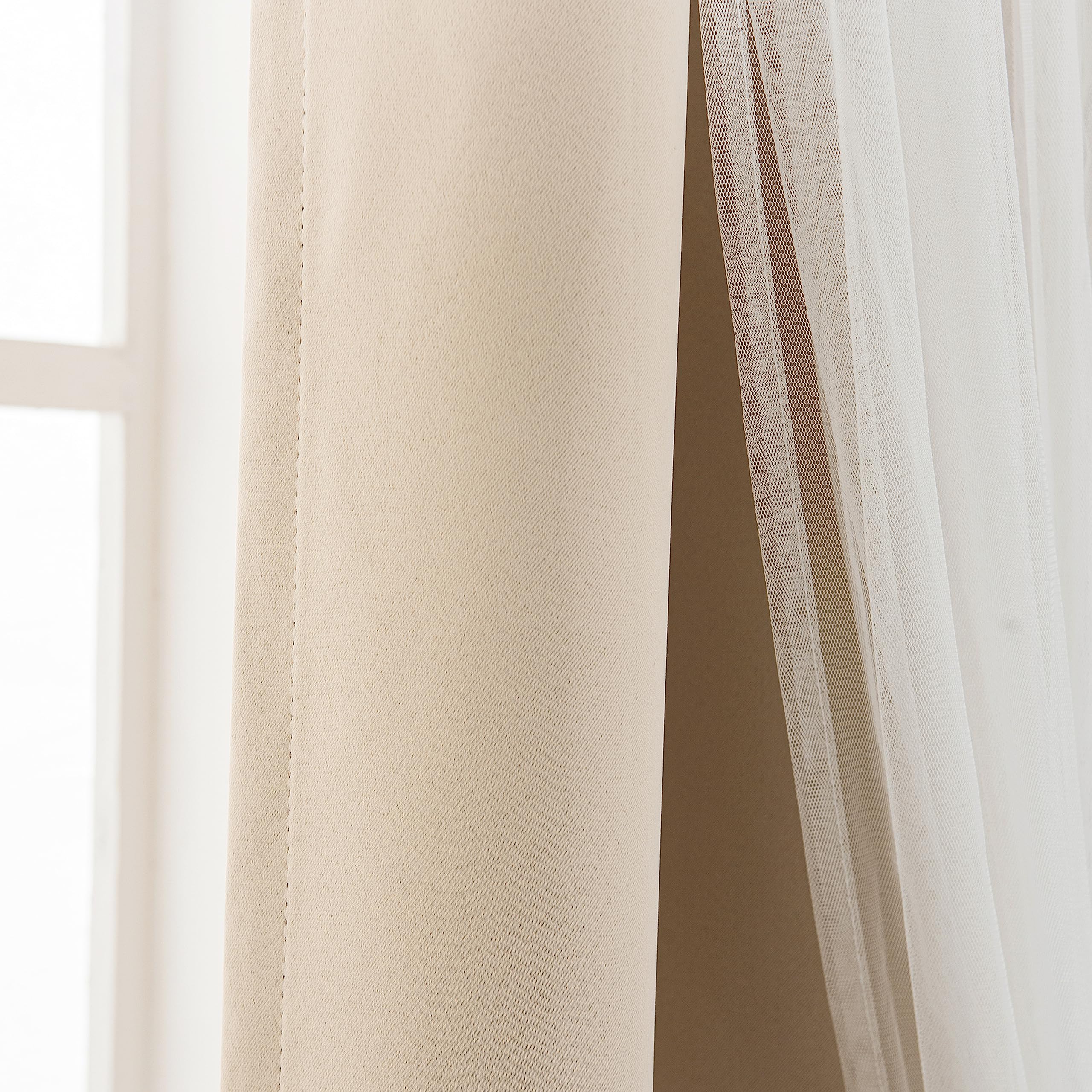 INLINAS fabric fold showing smooth polyester texture for wrinkle resistance and durability