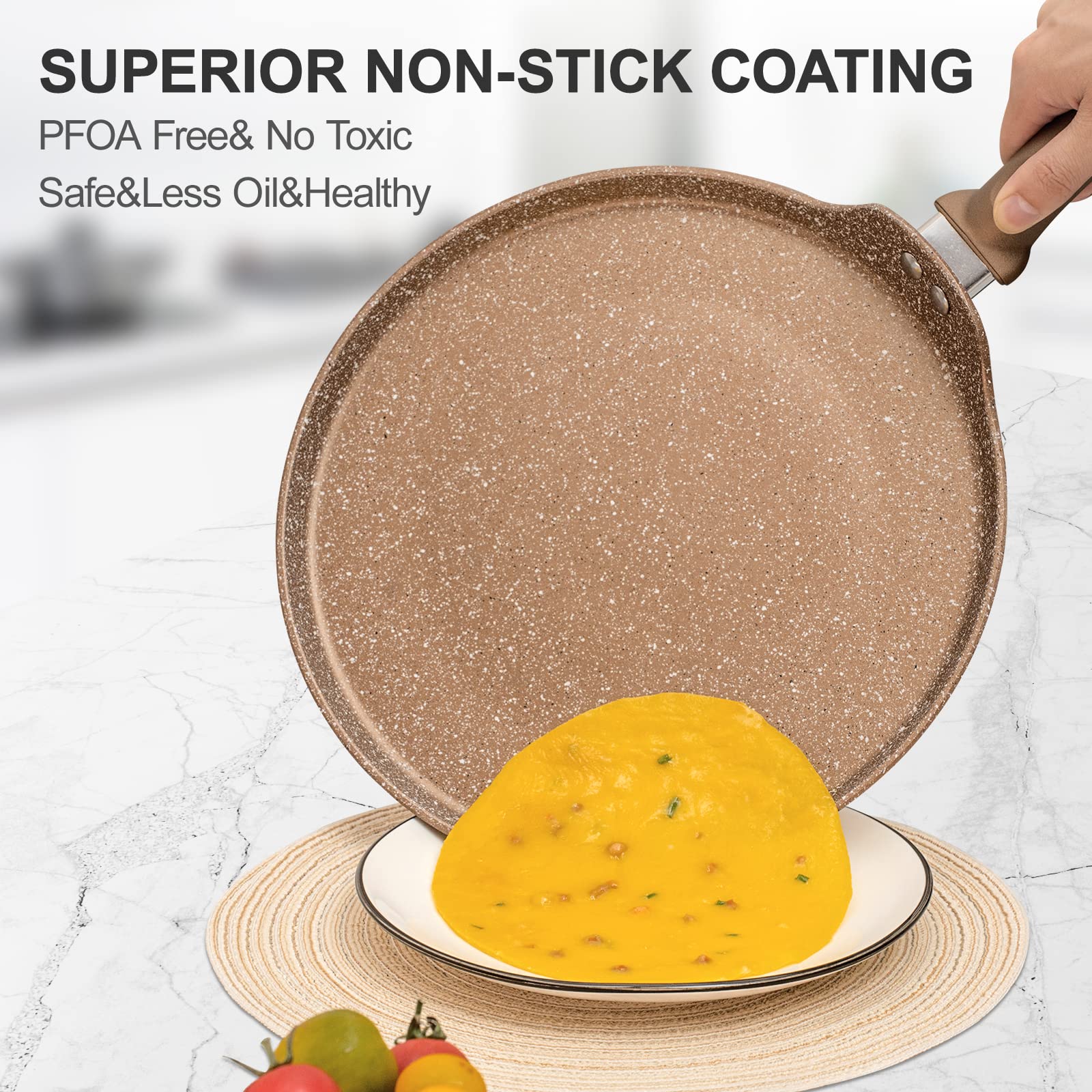 Innerwell granite-coated surface close-up highlighting nonstick texture and easy release