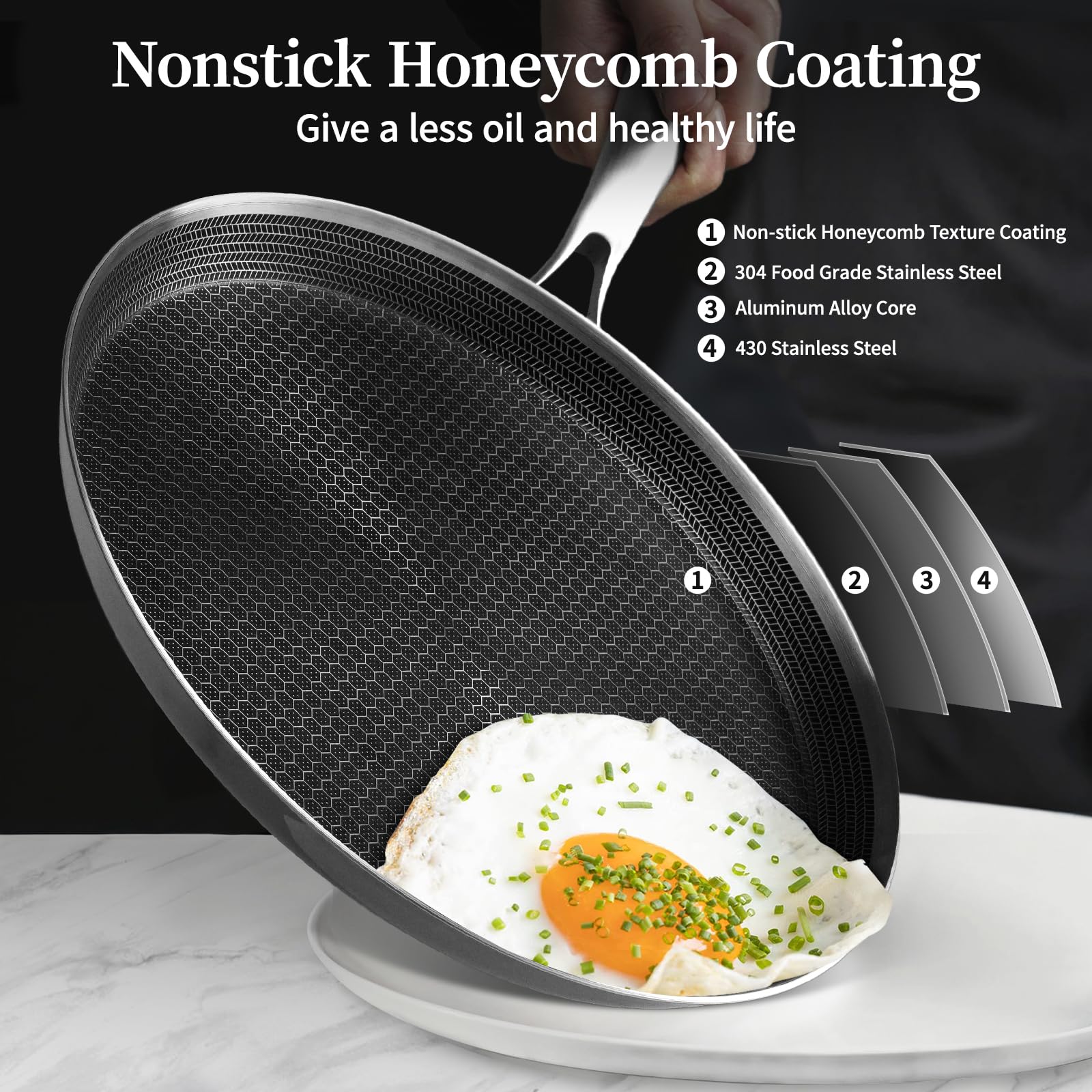 Innerwell honeycomb surface closeup highlighting textured finish for improved release and scratch resistance