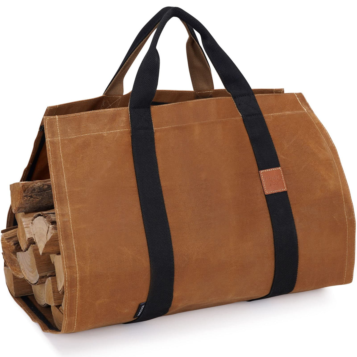 INNO STAGE front view of rust canvas tote showing sturdy shape and easy carrying