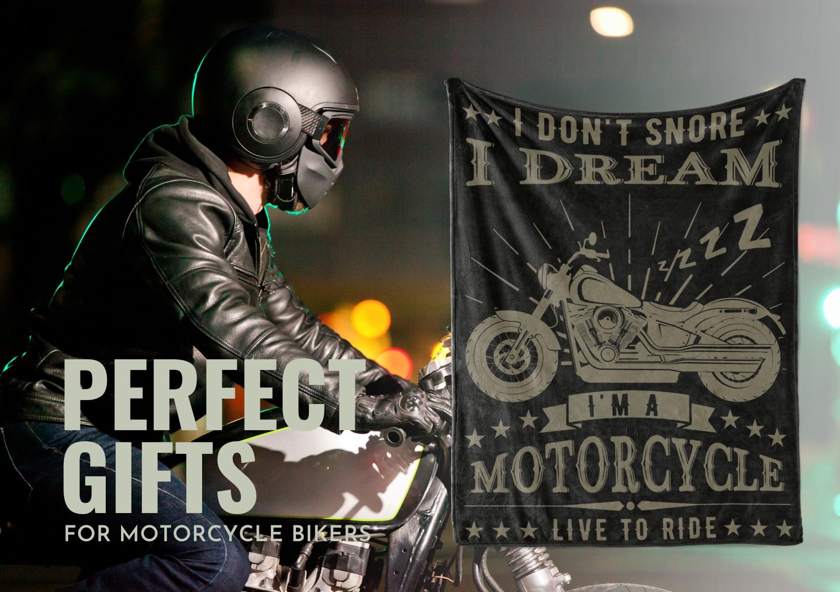 InnoBeta close-up of motorbike slogan print highlighting durable, fade-resistant graphic