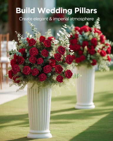 InnoGear wedding centerpiece with clustered roses creating a bold event focal point