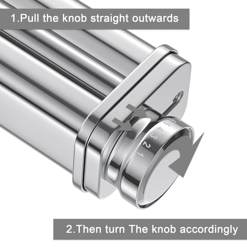 InnoMoon fettuccine cutter detail showing sharp blades for clean wide noodles