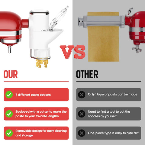InnoMoon pasta press cutter and pusher tools for accurate length and easy shaping