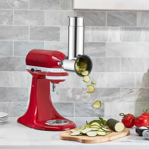 InnoMoon slicing in action producing even vegetable slices to save prep time