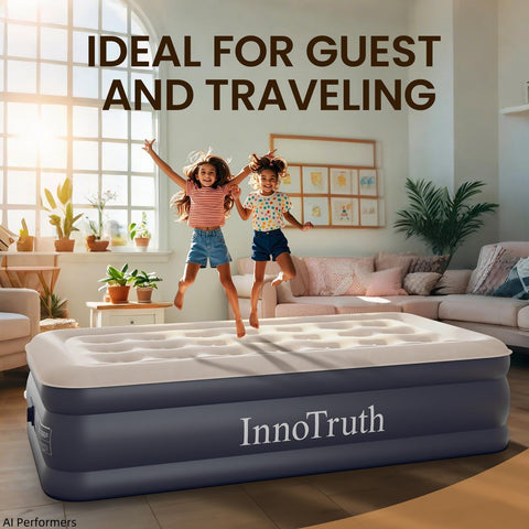 InnoTruth mattress in a styled bedroom demonstrating guest-ready comfort benefit