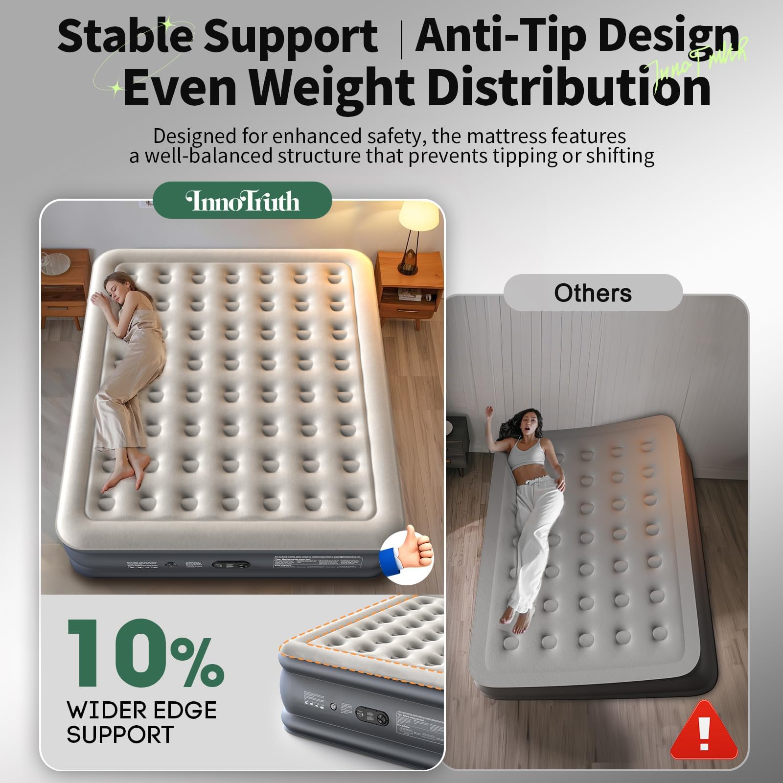 InnoTruth lifestyle bedroom setup demonstrating guest-ready elevated comfort