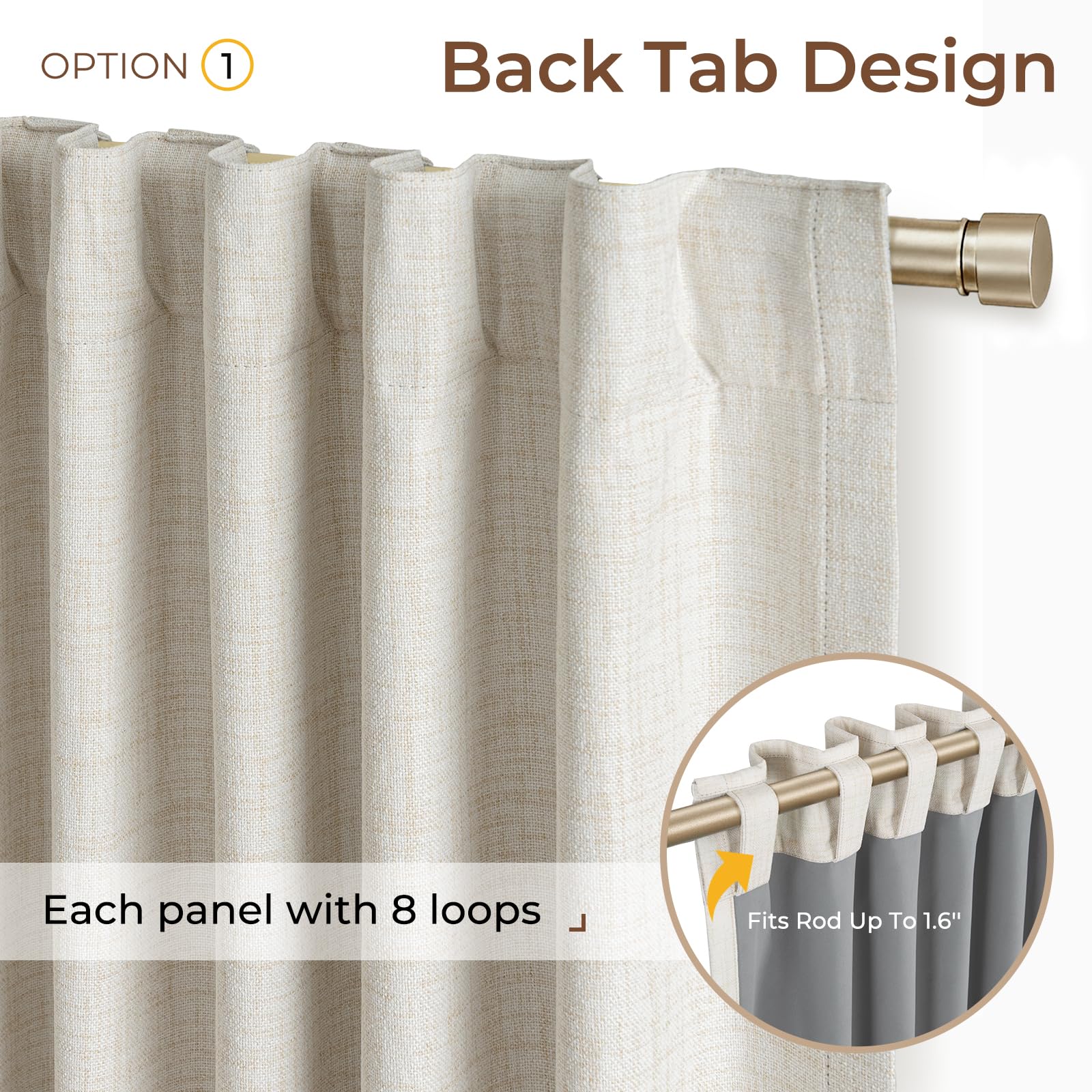 INOVADAY backside showing blackout lining with superior light control