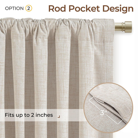 INOVADAY back tabs hanging option demonstrating elegant pleat benefit