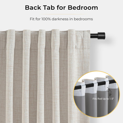 INOVADAY panel hung using back-tab showing zero top gap for superior blackout
