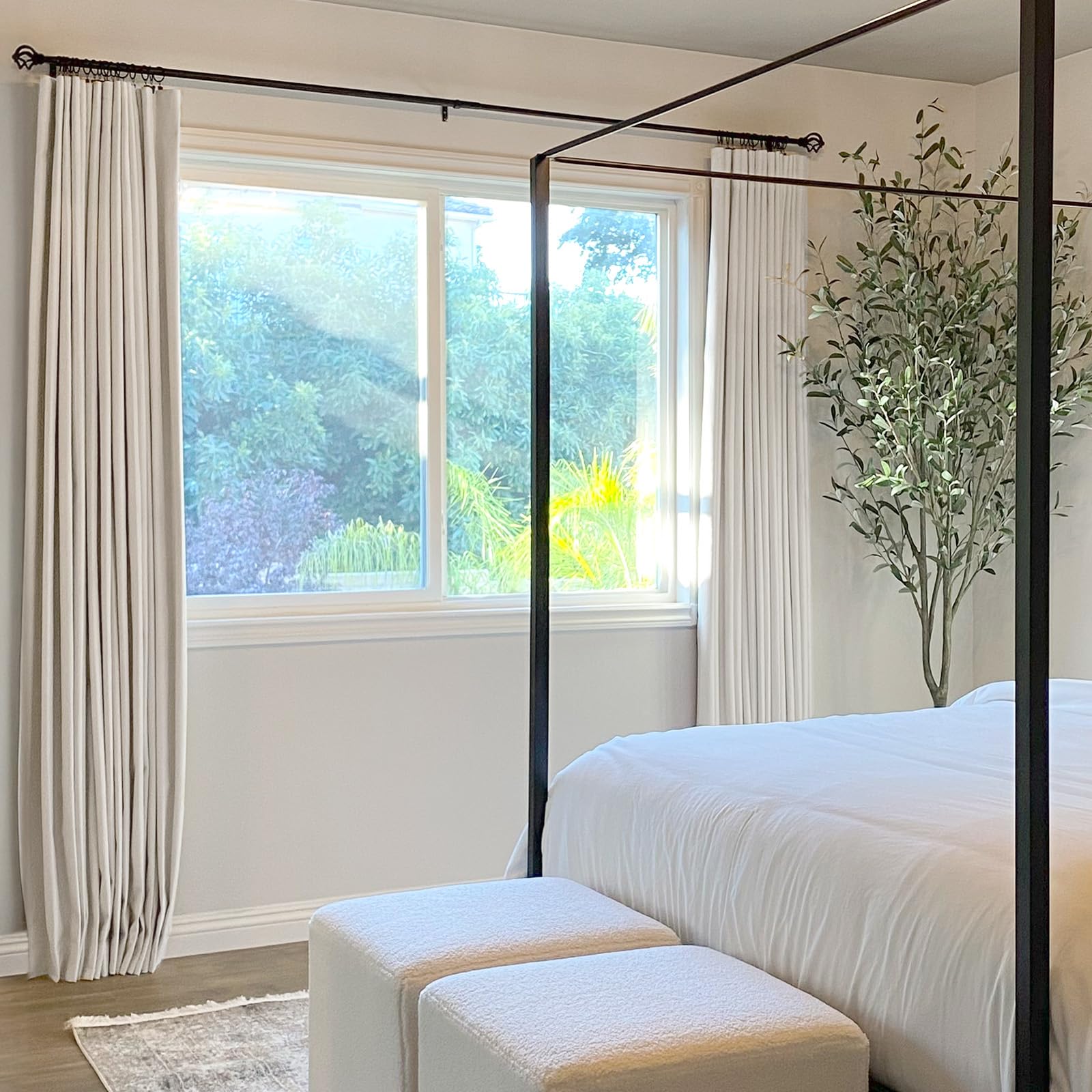 INOVADAY curtains beside tape measure for size and scale clarity