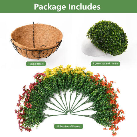 INQCMY hanging basket displayed on porch for instant seasonal décor
