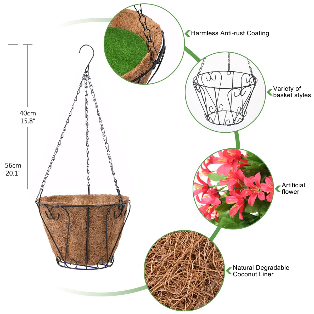 INQCMY basket held in hand shows scale and easy installation