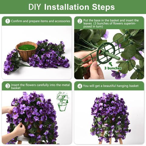 INQCMY hanging basket beside chair showing scale and placement guidance