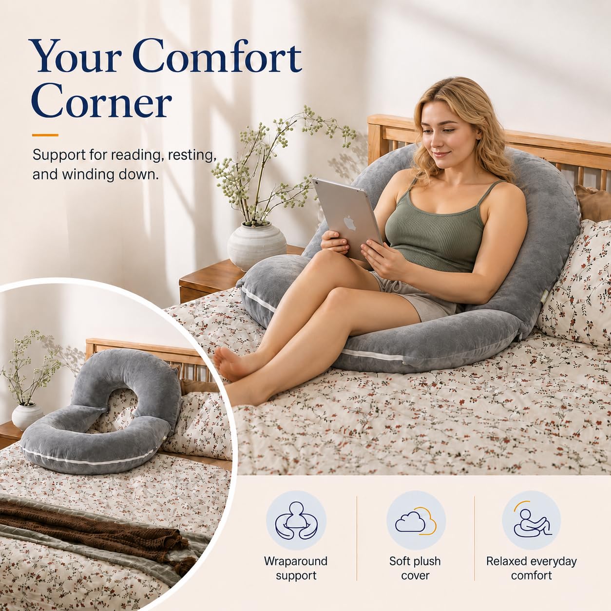 INSEN cover texture close-up highlighting soft durable fabric for comfort