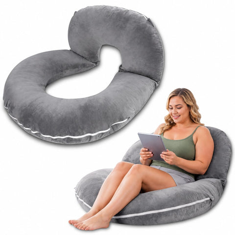 INSEN front view showing full-body back support and stable posture benefit