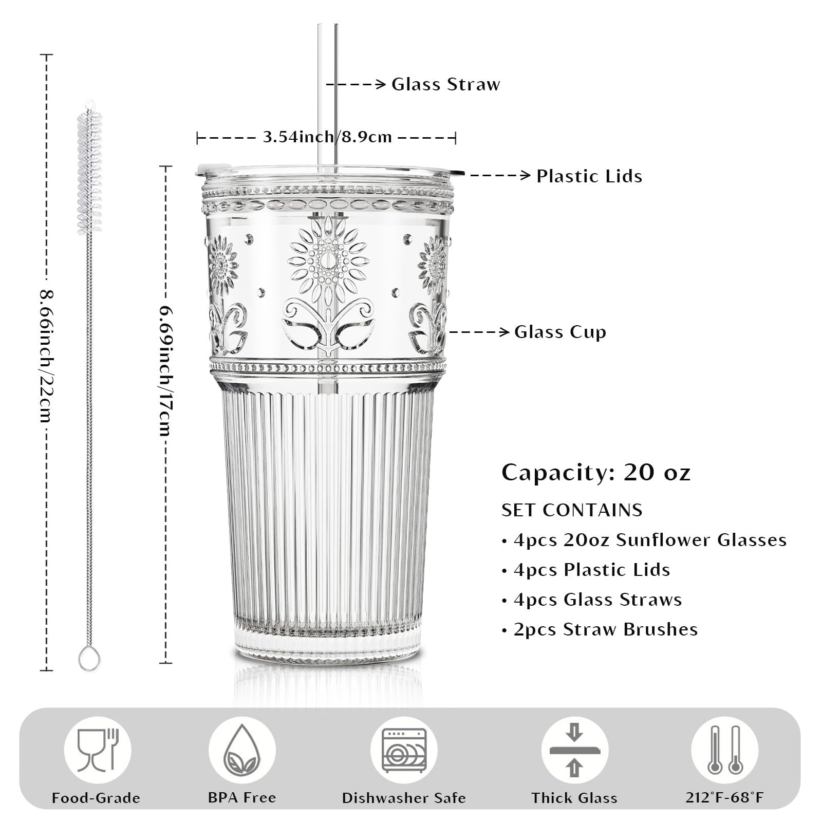 INSETLAN lids and reusable straws displayed, convenient spill reduction
