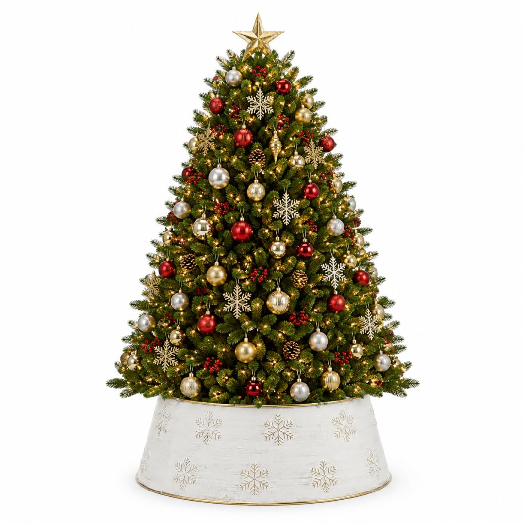 InSideOut tree collar styled in a cozy living room to elevate holiday décor