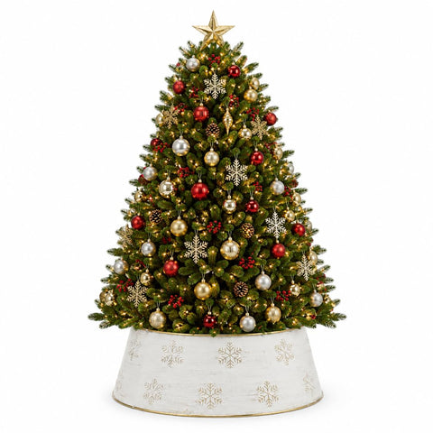 InSideOut tree collar styled in a cozy living room to elevate holiday décor