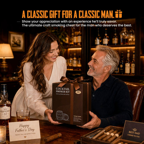 INSISART gift box staged in home bar showing elegant presentable benefit
