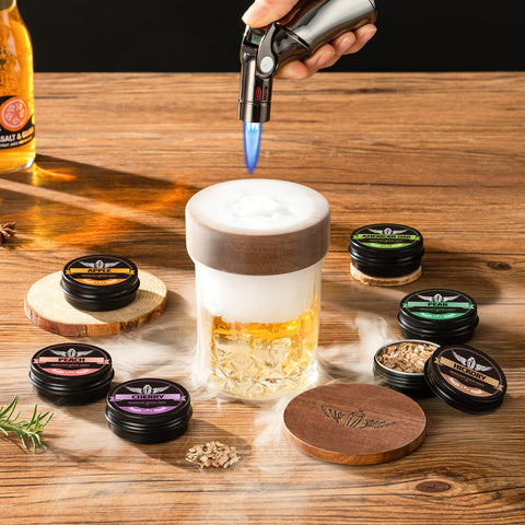 INSISART six natural wood chip flavors arrayed for varied smoky profiles