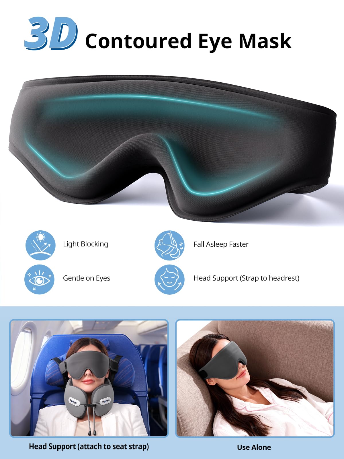 Inspireyes side profile showing ergonomic neck curve and chin support