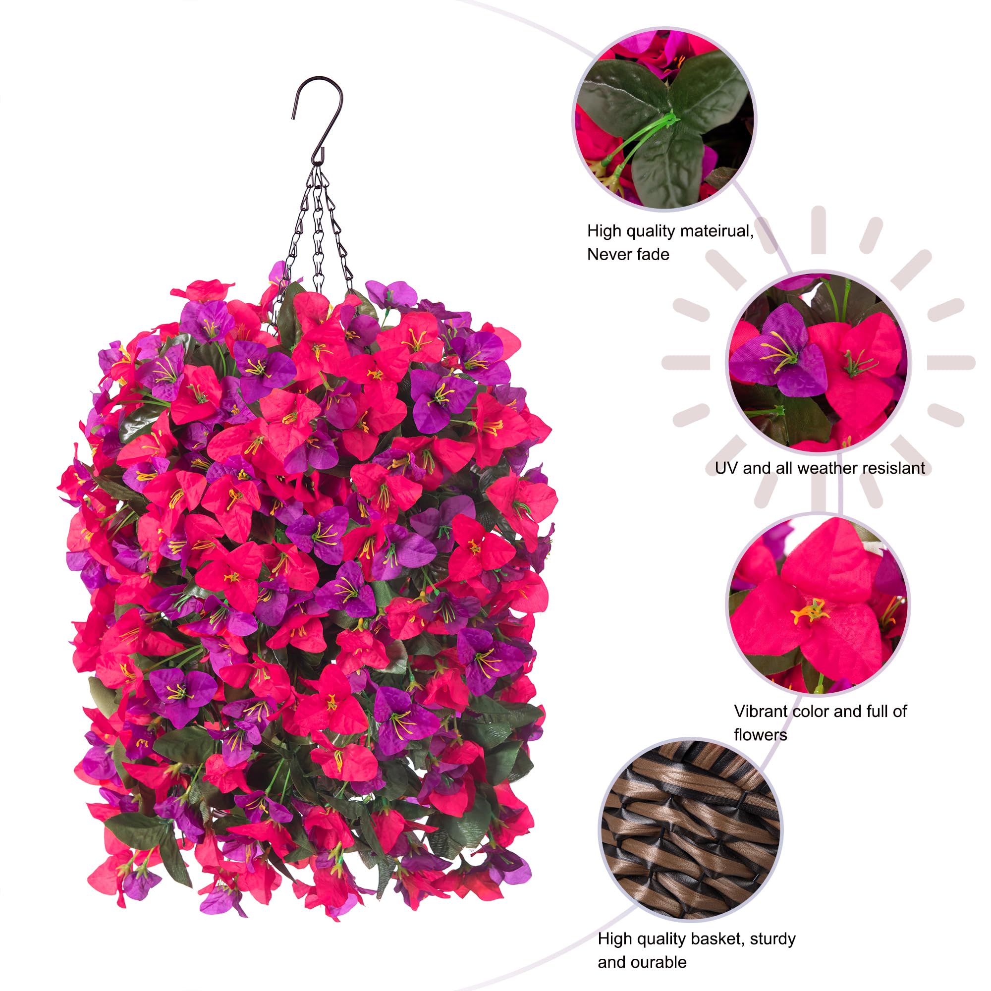 INSPRING hanging on a porch showing decorative impact and low-maintenance benefits