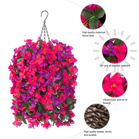 INSPRING hanging on a porch showing decorative impact and low-maintenance benefits