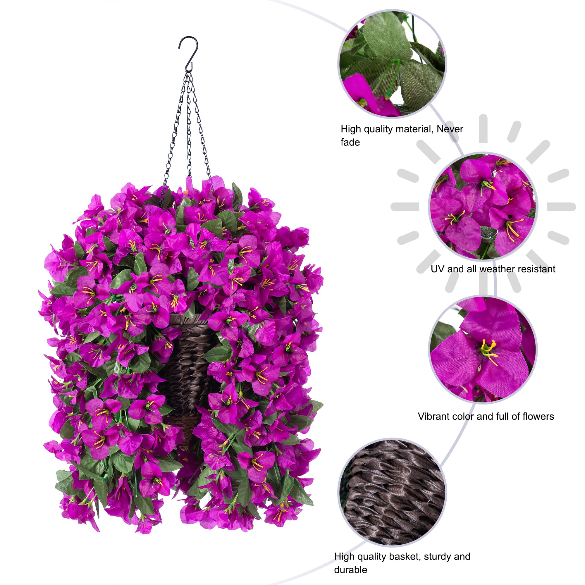 INSPRING hanging basket displayed on porch adding instant curb appeal benefit