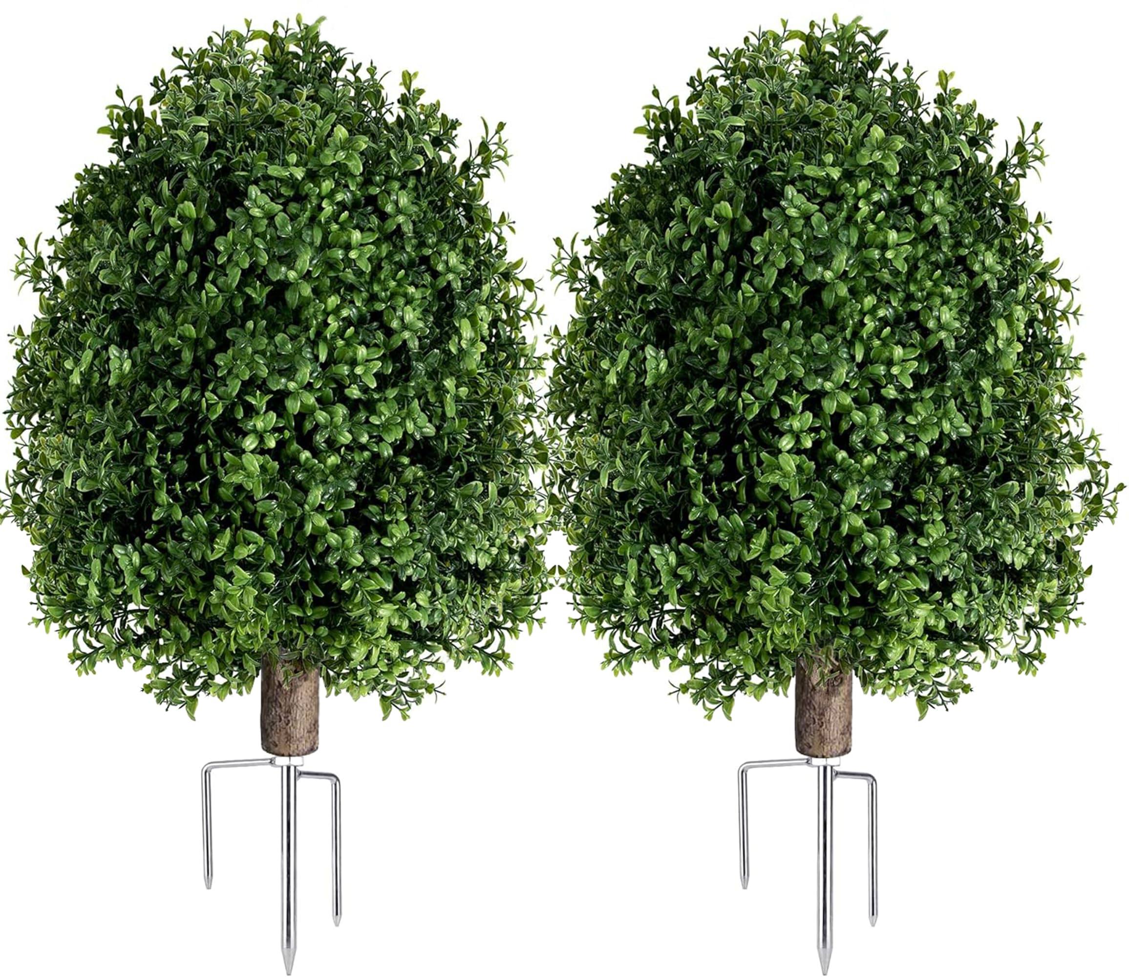 INSPRING packaging unpacked showing compressed foliage and easy fluffing tip